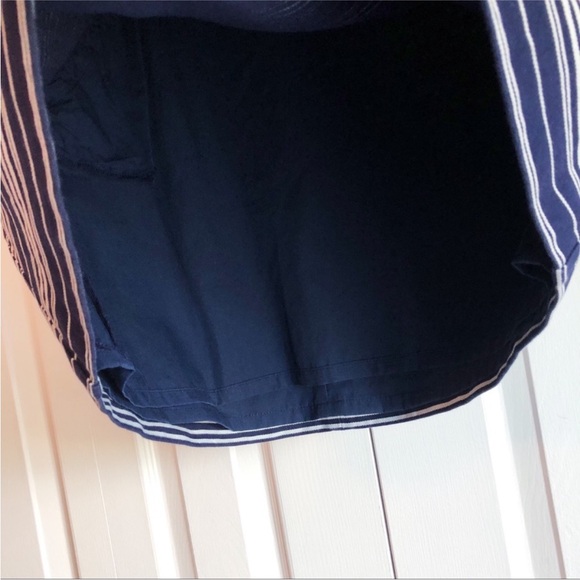 Ann Taylor LOFT Navy Blue & White Stripe Mini Skirt 10 - Picture 4 of 9